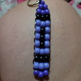 Purple Crayon Kandi Keychain