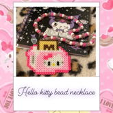 Hello Kitty Toaster Pink Bead Necklace 