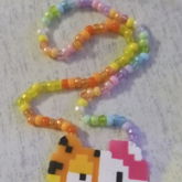 Half Garfield Half Hello Kitty Necklace 