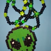 Alien Perler Bead Necklace!