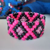 Pink Peyote Cuff