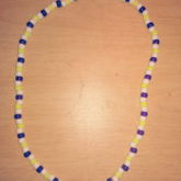 White Yellow Purple Necklace
