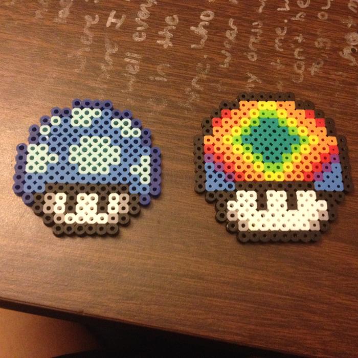 Set of 8 Mario Mushroom Perlers 4 by morgann0227 - Kandi Photos on ...