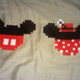 Mickey And Minnie Perler Pins