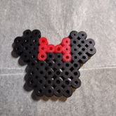 Perler Bead  Black Outline With Red Bow