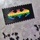 Pride Batman Perler Bead Panel