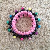 Pastel Cuff With Rainbow Hearts