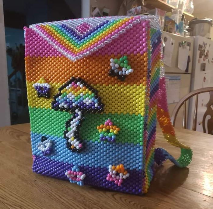 Rainbow Kandi Backpack by User Kandi Photos on Kandi Patterns