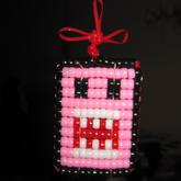 Pink Domo Kandi Medallion With Chinese Luck Top Knot 