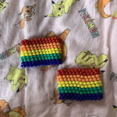 Rainbow Peyote Cuffs