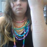 I Was Trying To Show My Arm With The Like Inverted Honeycombs But U Can See How Far Up My Kandi Is 