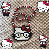 Nerdy Hello Kitty Perler Necklace:3