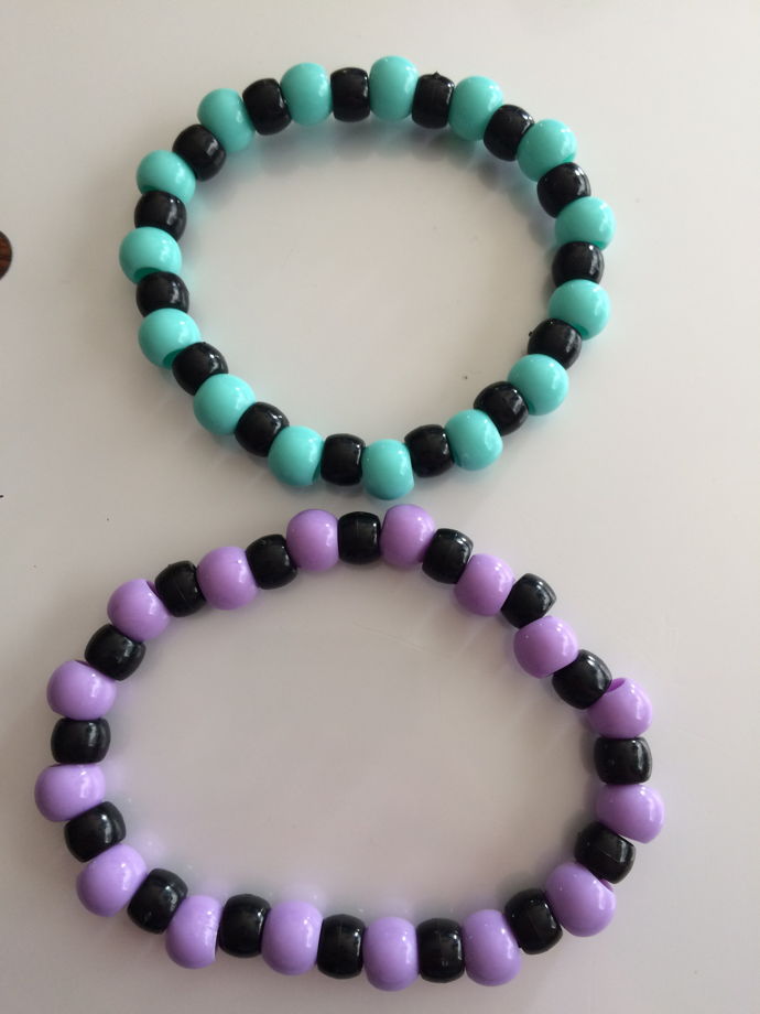 Large Pastel Beads with Black Pony Beads Singles by EspieYawns