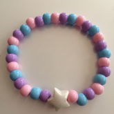 Pastel Large Beads And Star Single