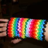 Rainbow Kandi Glove :D