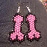 Pink P3nis Ear Rings