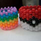Rainbow And Pokeball Cuff(: