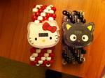 Hello Kitty And Chococat Kandi Watches!!!!!!!